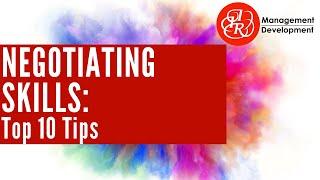 IIR MD's Negotiating Skills - Top Ten Tips