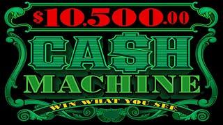 IT WAS CRAZY! $10.00 SPINS = SUPER BIG WINS on CASH MACHINE SLOT MACHINE + GREEN VAULT SLOT BONUSES!