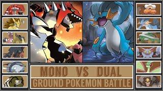 Ground Pokémon Battle: MONO-TYPE vs DUAL-TYPE