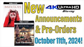 New 4K UHD Blu-ray Announcements & Pre-Orders for October 11th, 2024!