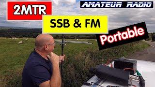 Quick and Easy 2Mtr SSB Amateur (Ham) Radio contact, 174km 100+miles from the side of the road