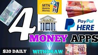 How to make ¢200 online in Ghana through Mobile Money with 4 secret apps|#onlineearning