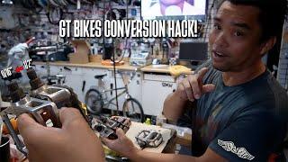 Shop Owner’s Genius GT Bikes Conversion—1/2” to 9/16” BMX Pedal Hack!