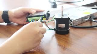 Jkongmotor JK57BLF02-01-X003 + JKBLD120 Working Testing Video #brushlessmotor #bldcmotor