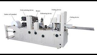 Automatic folding serviette tissue napkin tissue paper making machine