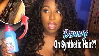 How to DETANGLE Nappy Crochet Braids | Fabric Softer to Revive Curly Crochet Hair??