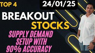 Top 4 Breakout stocks for tomorrow | 24/01/25 | swing stocks for tomorrow | intraday stocks tomorrow