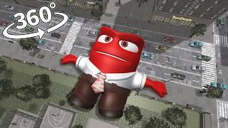 Inside Out Anger appear in the city 360° VR