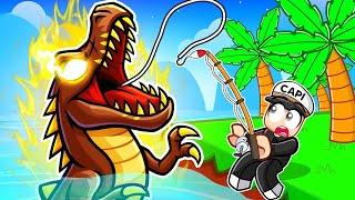 FISHING for JURASSIC WORLD REBIRTH DINOSAURS in ROBLOX
