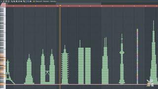 What Tallest Buildings in the World Sounds Like - MIDI Art