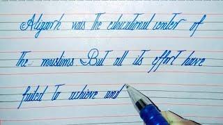 Beautiful cursive style English handwriting ️.How to improve your handwriting