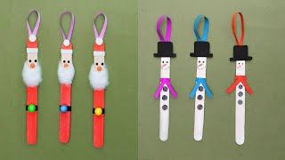 Make Santa claus with ice cream stick |  Easy Christmas crafts