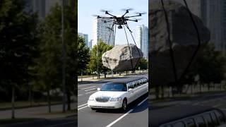 "Drone Drops Giant Rock | Limo Crash in Shocking AI Animation"#short #crash #artificialintelligence
