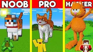 CAT Build Battle In Minecraft - NOOB VS PRO CHALLENGE - Maizen Mizen Mazien Parody