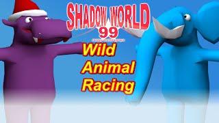 Beans (Hippo) vs Sheefu (Elephant) - Wild Animal Racing - Shadow World 99