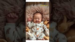 Cute baby and bunnies #viralshorts #cuteanimals #baby #pets #bunnies