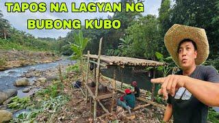 Tapos na ang Bagong  Bubong sa Bagong kubo.Simpleng Kubo sa gitna ng Ilog...BUHAY PROBINSIYA