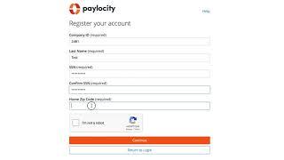 Paylocity App: New User Registration