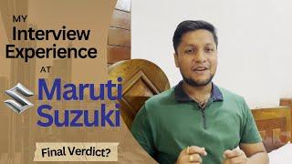 Finally Got Placed || Interview Experience || #marutisuzuki