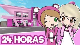 24 HORAS VIVIENDO en un MUNDO ROSA con ELA en BROOKHAVEN ROBLOX