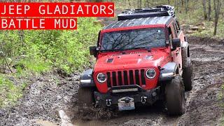 5 Jeep Gladiators Battle The Mud At Kansas Rocks | Stock To Modified Jeeps