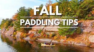 Fall Paddling Tips