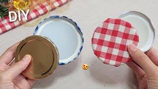 SUPERB Christmas decoration idea with jar lids - Easy you can make at home! DIY Christmas decor