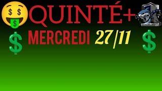 PRONOSTIC PMU QUINTE DU JOUR MERCREDI 27 NOVEMBRE 2024