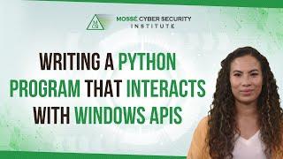 Writing a Python program that interacts with Windows APIs