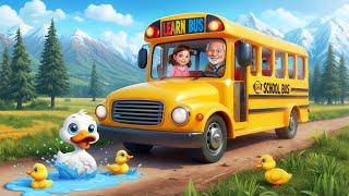 Easy Learning Kids Mountain Bus Song | Five Little Ducks - Nursery Rhymes | #WheelsOnTheBus