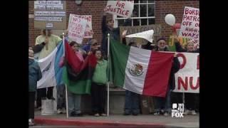 Home Land Security Checkpoint Protest in Port Angeles, WA Sept 20th, 2008 - Q13 Coverage