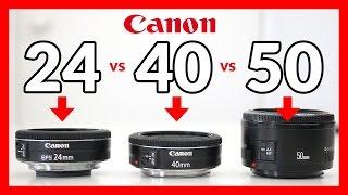 Canon 24mm STM Pancake vs 40mm STM Pancake vs 50mm 1.8