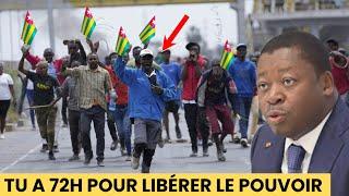 Togo : Les togolais donnent un ultimatum de 72 heures à Faure Gnassingbé de libéré le pouvoir