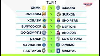 Superliga-2025ga qur'a tashlandi. 1-tur juftliklari