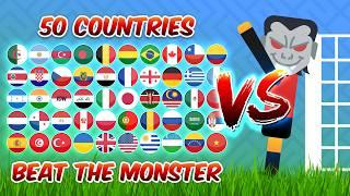 50-Country Battle Special for Marble Football Cup Viewers | Beat The Keeper (Monster)