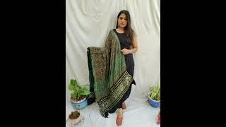 Amazing ajrakh silk dupatta design | Beautiful ajrakh dupattas