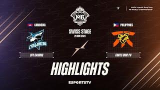 CFU Gaming vs Fnatic ONIC PH HIGHLIGHTS M6 World Championship | FNOP vs CFU ESPORTSTV