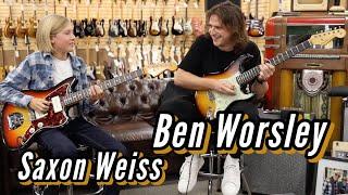 Ben Worsley & 12-years-old Saxon Weiss jamming at Norman's Rare Guitars