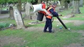 Street BackVac Picking up Litter Demo by Morclean