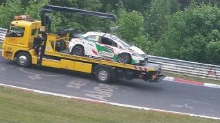 Heavy Crash Robert Huff WTCC Nürburgring 24h 24 h 26.05.2016