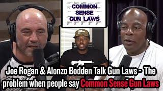 The Problem When People Say Common Sense Gun Laws - Joe Rogan & Alonzo Bodden Talk Gun Laws