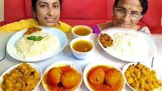 SIMPLE BENGALI LUNCH EATING SHOW/BIGBITES - INDIAN MUKBANG SHOW