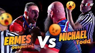 Ermes Gasparini Vs Michael Todd Match  || armwrestling Supermatch 