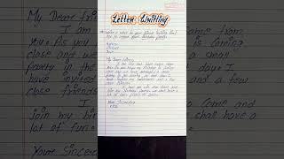 Letter writing in english/write a letter to your friend inviting birthday party/invitation letter