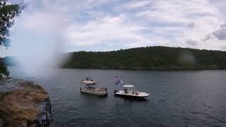 SCUBA diving Chimney Rock at Lake Martin