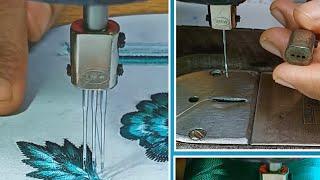 3 needle kadai machine embroidery setup | Machine embroidery tips for beginners | embroidery machine