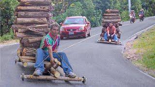 Risky Way They Ride Cheapest Gravity Carts in South America