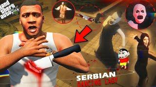 GTA V : SERBIAN DANCING LADY Follow Franklin & Shinchan in GTA 5 ( Part-7 ) in Telugu