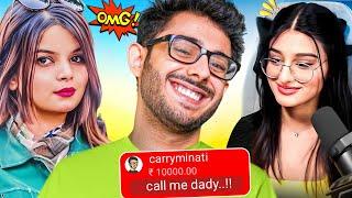 Carryminati roasted beautiful girl streamer's 