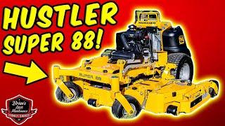 The [BIGGEST] Stand On Mower I've Ever Seen. The Hustler Super 88!